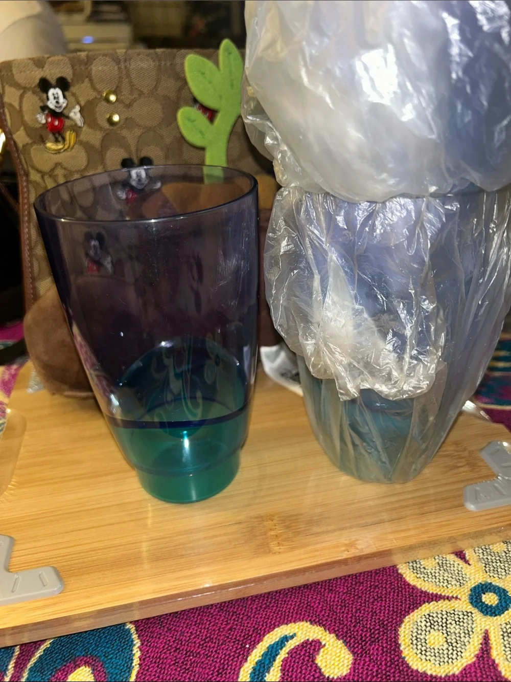 NWT Tupperware Blue and Green Translucent Tumblers set of four - Picture 2 of 9